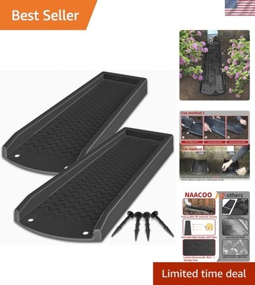 2 Pack Downspout Splash Block, 24'' Rain Gutter Downspout Extensions/Extender ...