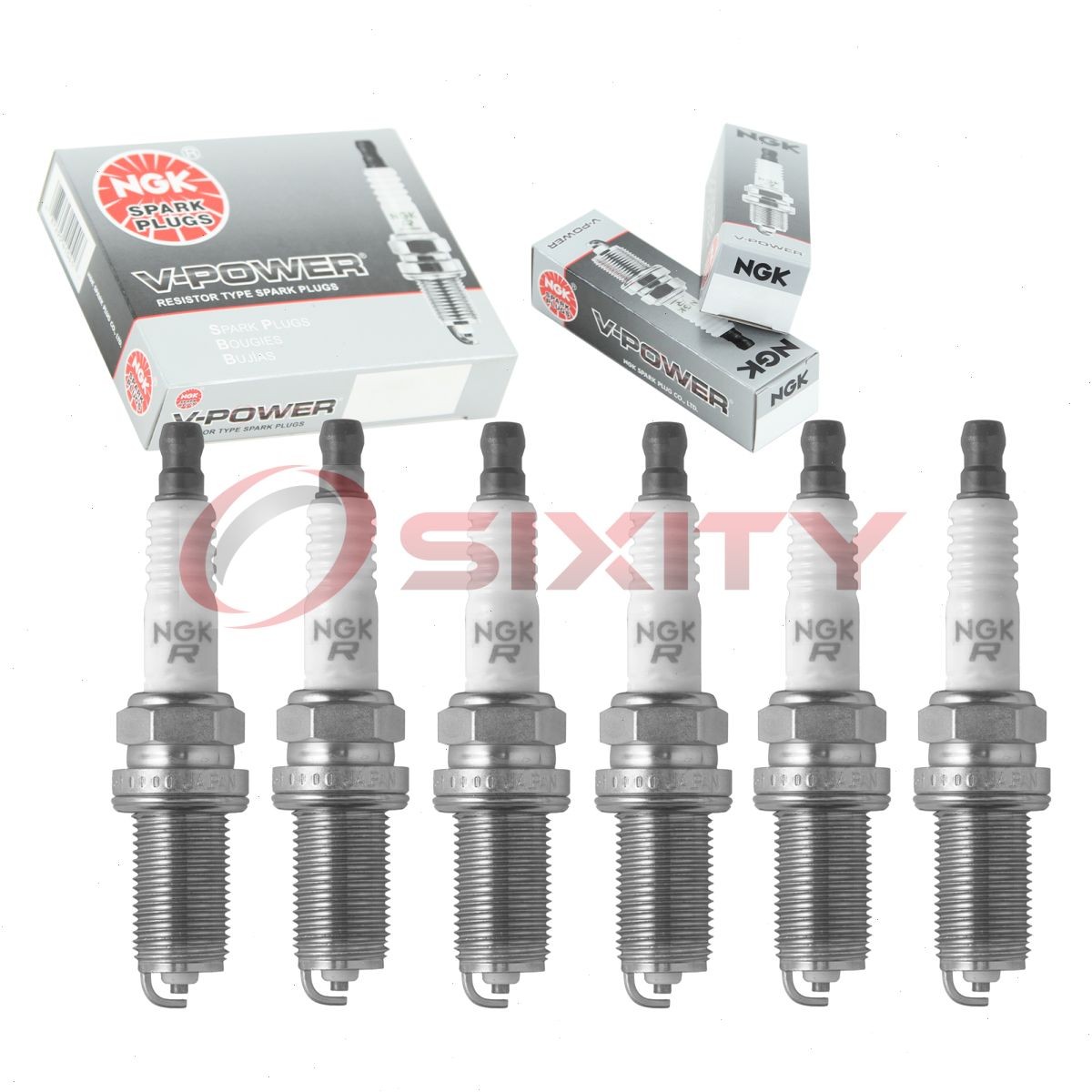 6 pc NGK 6668 LFR6A V-Power Spark Plugs for 94709-00427 94702-00427 xf