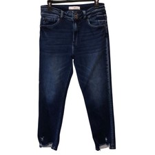 KanCan Womens Size 13 30 Ultra High Rise Slim Straight Leg Jeans Chewed Hem