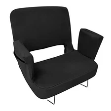  Stadium Seat with Back Support, Extra Wide Extra Wide(Seat 19.5") 1 Black