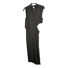 ASOS Black Sleeveless Maxi Dress Side Cutout and Zippered Back Size 6