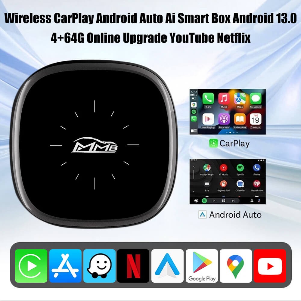 Smart Box Android 13.0,Ai Box Carplay, Wireless Android Auto