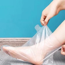 100Pcs Disposable Foot Mask Covers Transparent Waterproof Foot Spa Socks Kit