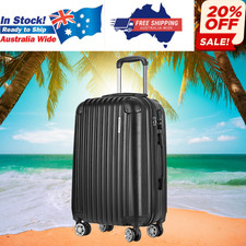 Wanderlite 20" Hard Shell Luggage Carry On Suitcase with Secure Zipper Lock
