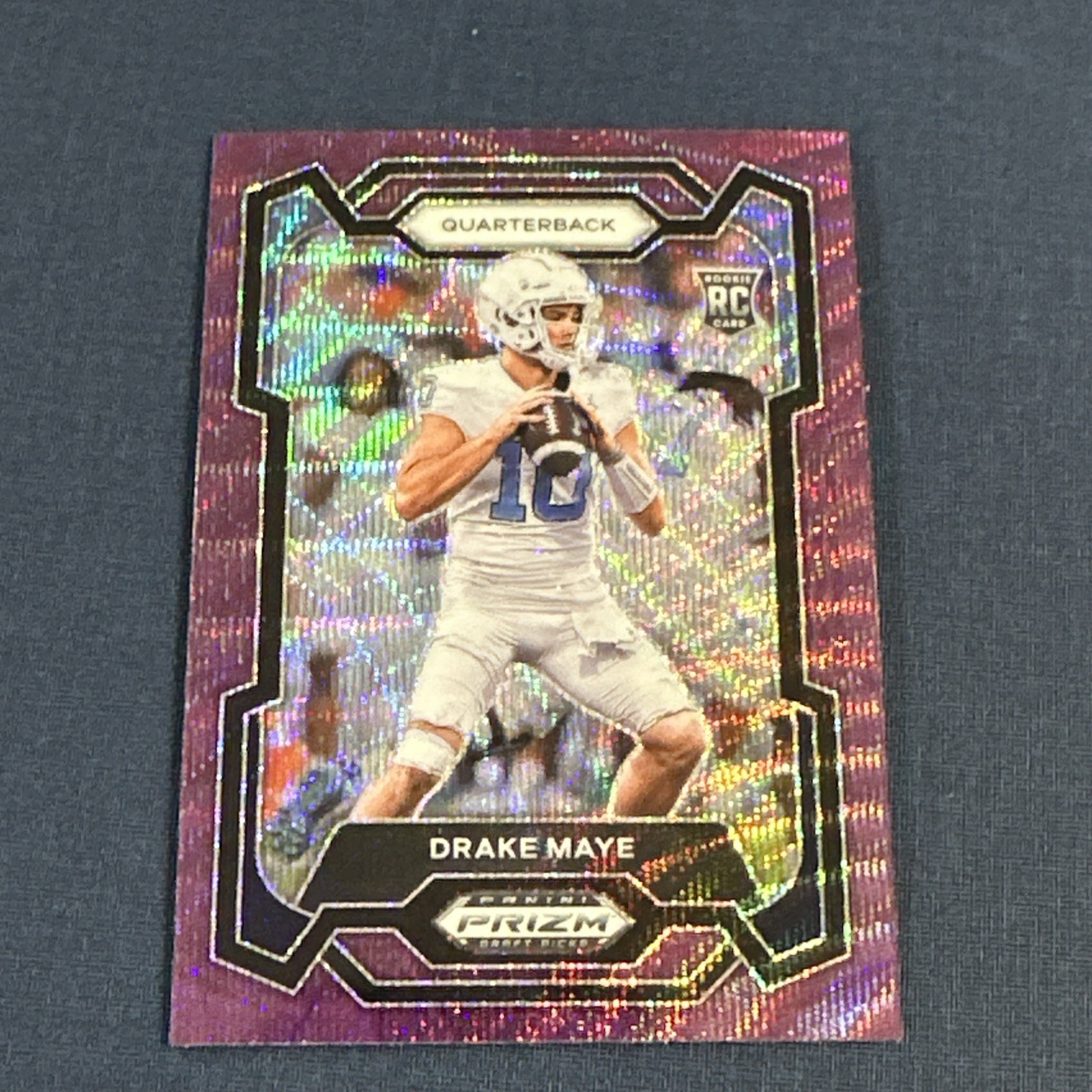 2024 Panini Prizm Draft - Drake Maye Purple Wave Prizm (RC) - UNC / Patriots