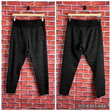 Smartwool Women’s Intraknit Thermal Wool Blend Black/Gray Joggers Pants Small