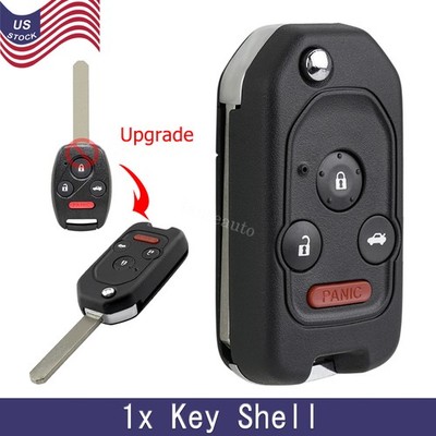 Flip Key Shell Remote Case Fob 4 Button For 2008 2009 2010 2011 2012 Honda Civic