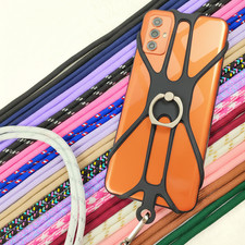 Universal Cell Phone Strap Holder W/ Stand Silicone Neck Lanyard Case Sling Cord