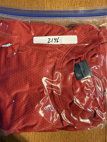 VTG 90s 00s Nike Team Pullover Jersey Men’s XL Red Mesh Training Warmup Shirt - Picture 8 of 8