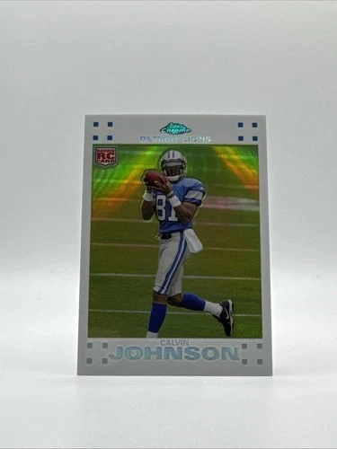 2007 Topps Chrome Calvin  Johnson White Refractor RC Rookie TC200 /869 -CLEAN-
