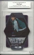 2000-01 BAP Ultimate Memorabilia Brad Stuart Silver Autograph 64/90 (Box DP)