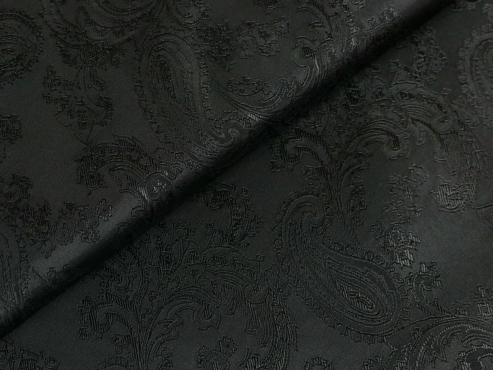 FUTTERSTOFF Stoff Futter Innenfutter Paisleymuster glanzvoll SCHWARZ EUR 8,98/m - Bild 3 von 3