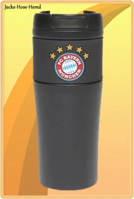 FC Bayern München Thermobecher Schwarz ca. 0,5 Liter Logo Becher warum kalt NEU