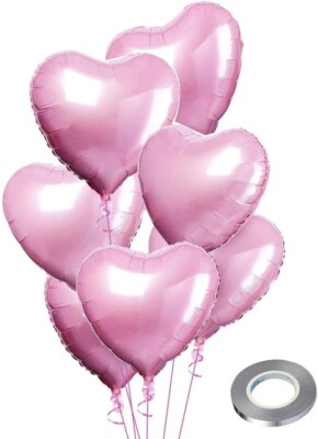 Herz Folienballons 30er Pack 18 Zoll - Helium Party Geburtstag Hochzeit Romantisch