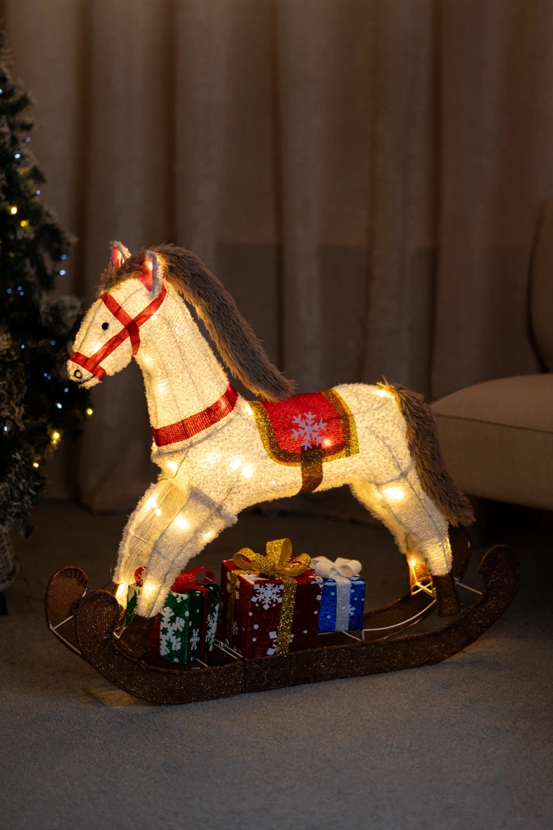 Outdoor christmas rocking horse cheap