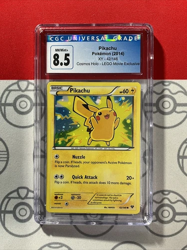 CGC 9 Pikachu XY 42/146 Cosmos Holo LEGO Movie Exclusive Pokemon TCG