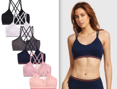 Popular SPORTS BRAS 6 BRA YOGA ACTIVE WEAR LADIES SEAMLESS STRAPPY BR0239SP