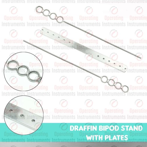 SOPORTES BÍPODE AMIGDALECTOMÍA DRAFFIN CON PLACA Soporte Pecho Juego de 3 Piezas - Imagen 3 de 5
