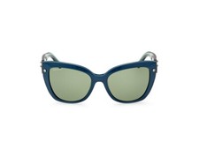 Swarovski SK391 96N Blue Cat Eye Plastic Eyeglasses Frame 54-18-140 Stone Green