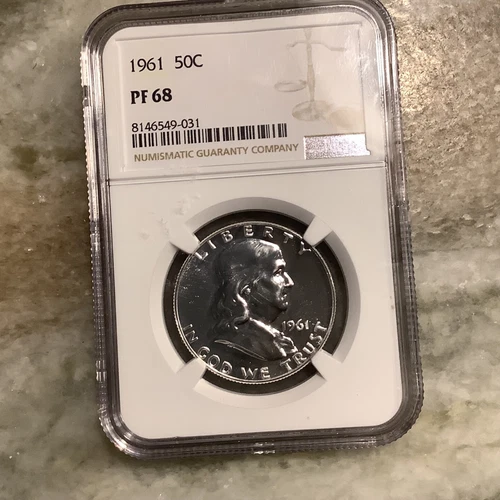 1961 Silver Proof Franklin Half Dollar PF68