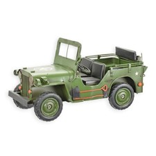 9932123-x Nostalgie Modell-Auto Oldtimer Jeep Milit&auml;r 29x15x15cm