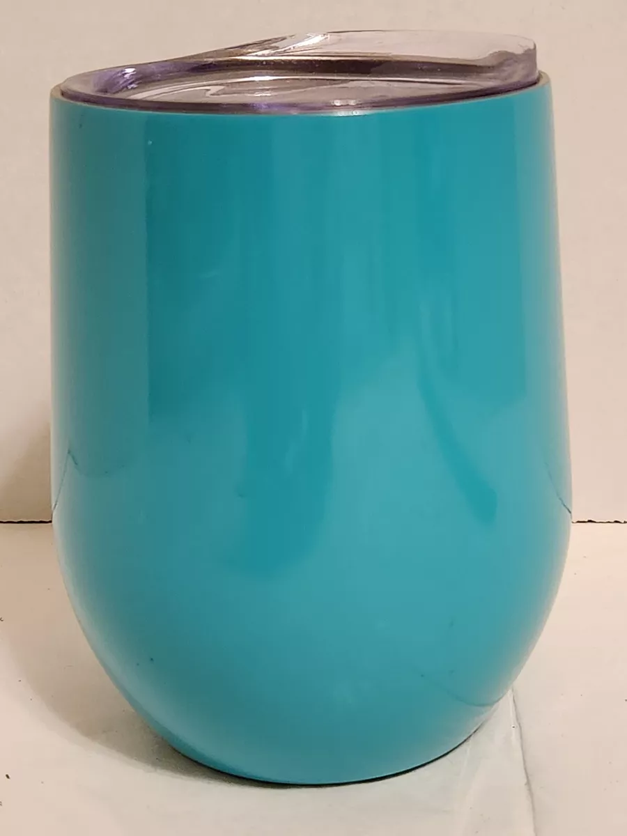 Swig Life 14oz Wine Tumbler with Lid Stainless Steel Turquoise Great Condition