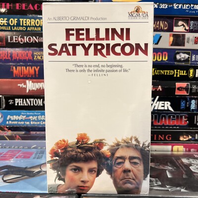 Satyricon 1969 VHS Frederico Fellini Factory Sealed Classic Sexy Fantasy Drama