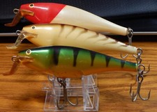 3) RAPALA SHAD RAP MUSKY MUSKIE LURES 5 5/8" LONG BODY SALTWATER LURES LQQK