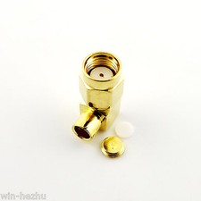 RP-SMA Male Right Angle Female Pin Solder RF Semi-rigid RG402 0.141" Connector