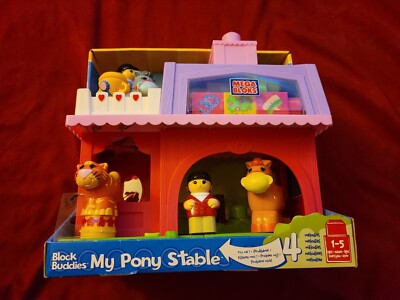 Mega Bloks-My Pony Stable-Block Buddies-2004 old stock NEW IN BOX