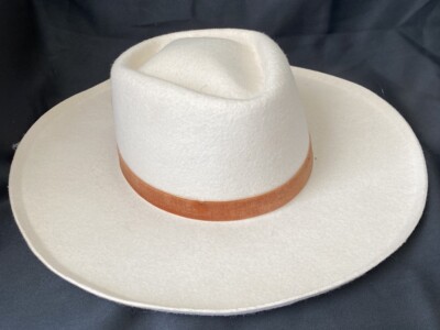 Off-White Val Diamond Wool Stiff Brim Fedora by Lack of Color - Size 57 Medium