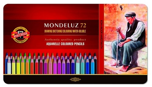 Mondeluz Aquarell Watercolor Pencils 72 colors KOH-I-NOOR 3727 metal box - Picture 2 of 4