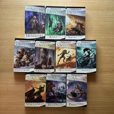 LOT Forgotten Relams: The Legend of Drizzt Vol 1-10 by R A Salvatore 2000s PB
