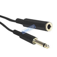 6m 6.35mm MONO 1/4" Male Jack Plug to Female Socket EXTENSION Cable Lead 6 METRE