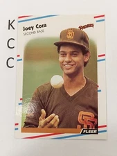 1988 Fleer MLB #580 Joey Cora San Diego Padres