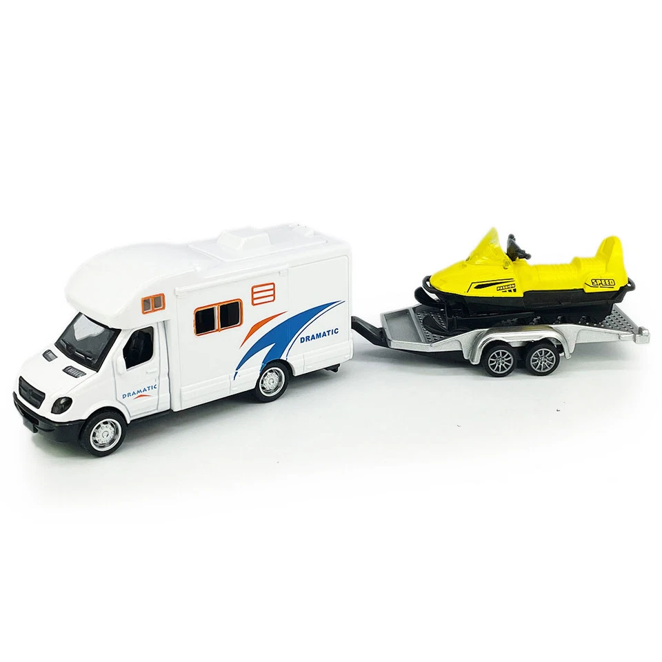 Wohnmobile Camper mit Anhänger Spielzeug Set Die Cast Spielzeug fur Kinder