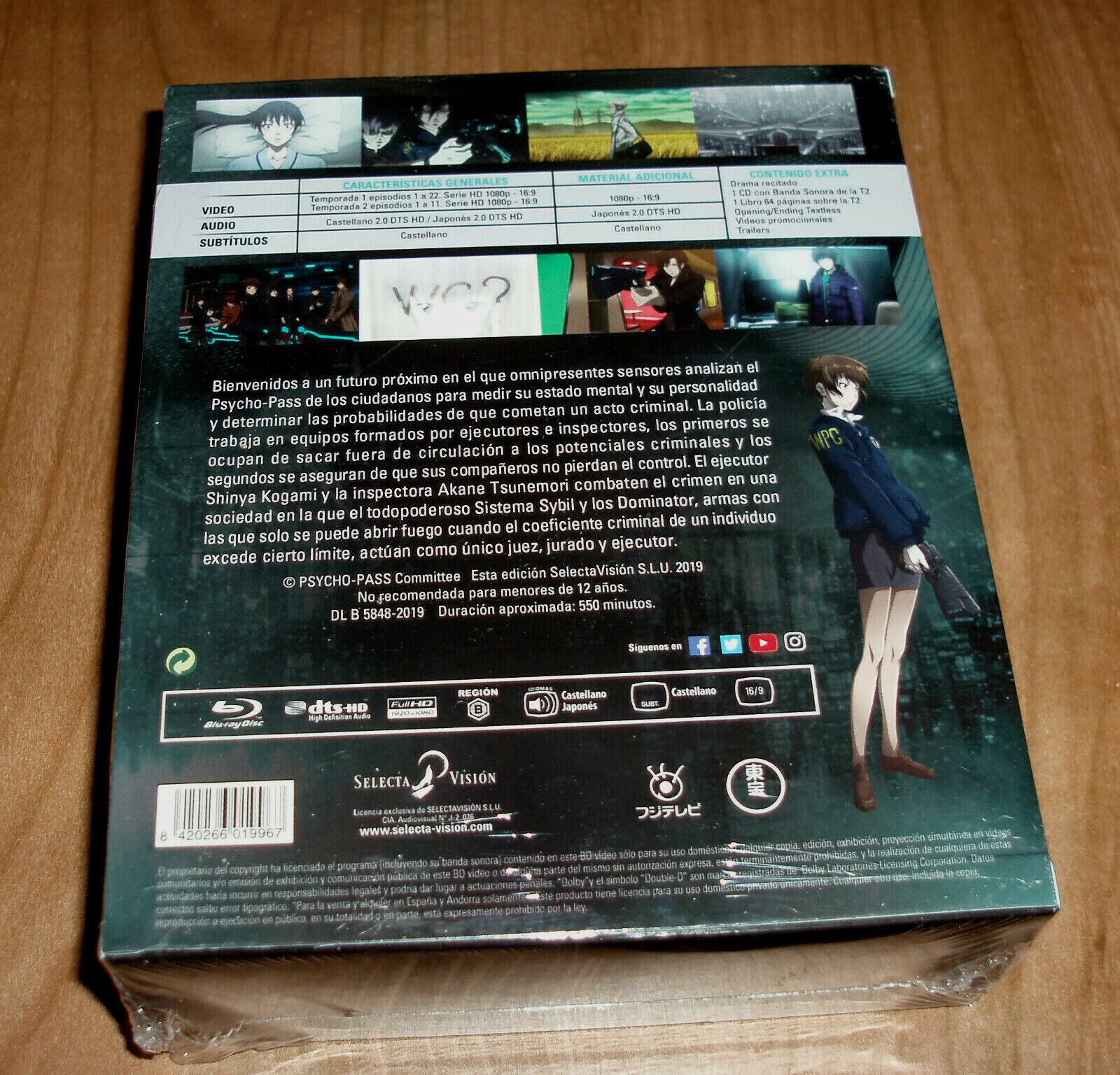 Psycho-Pass Series Complete 6 Blu-Ray +CD +Book New Sealed (Sleeveless  Open) R2