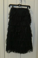 Ann Taylor Black Fringe Strapless Cocktail Dress Size 4