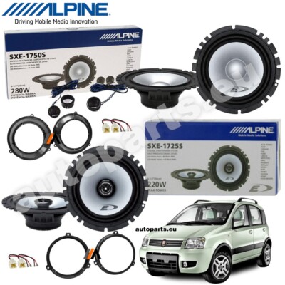 Set 6 Lautsprecher ALPINE Sxe Vorne Hinten für Fiat Panda Dal 2003