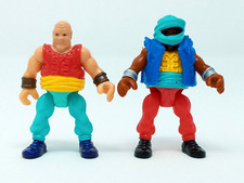 Imaginext 2002 2.5" Figures Bandit Lot of 2 w/ Headpiece Buccanear Bay excellent