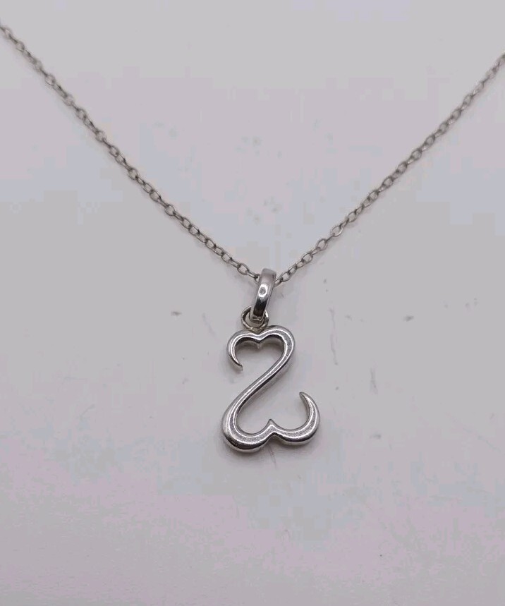 Jane Seymour 925 Sterling Silver Open Heart Pendant Necklace 18” JWBR
