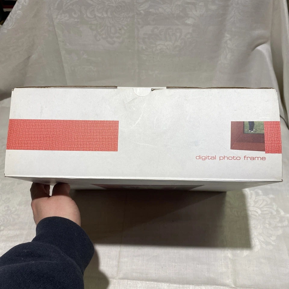 Brand New Brookstone 6in LCD Digital Photo Frame Rosewood Color - Image 2 of 4