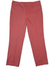 Vintage Red Houndstooth Flare Disco Leisure Pants 38-41"Wx31 NWOT DISCO MOD