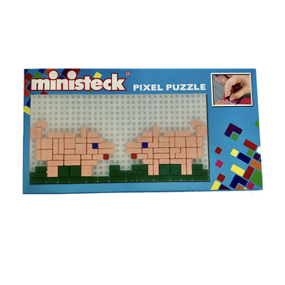 Mini Motiv Schweine Glücksschwein Pixel Puzzle Steckspiel Ministeck 30004