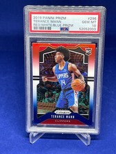 TERANCE MANN 2019-20 PANINI PRIZM RED WHITE BLUE PRIZMS ROOKIE RC #296 PSA 10