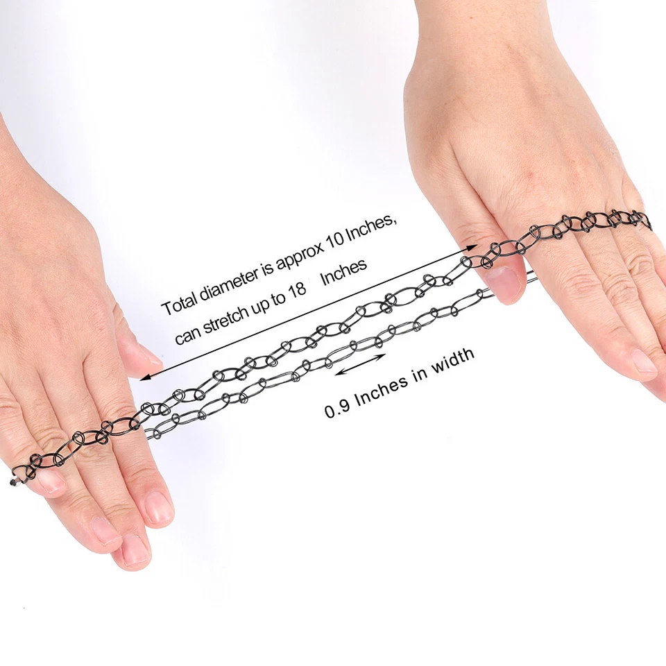 Juego de collar gargantilla flor gótica cuello elástico plástico 12 piezas Foto 3 de 4