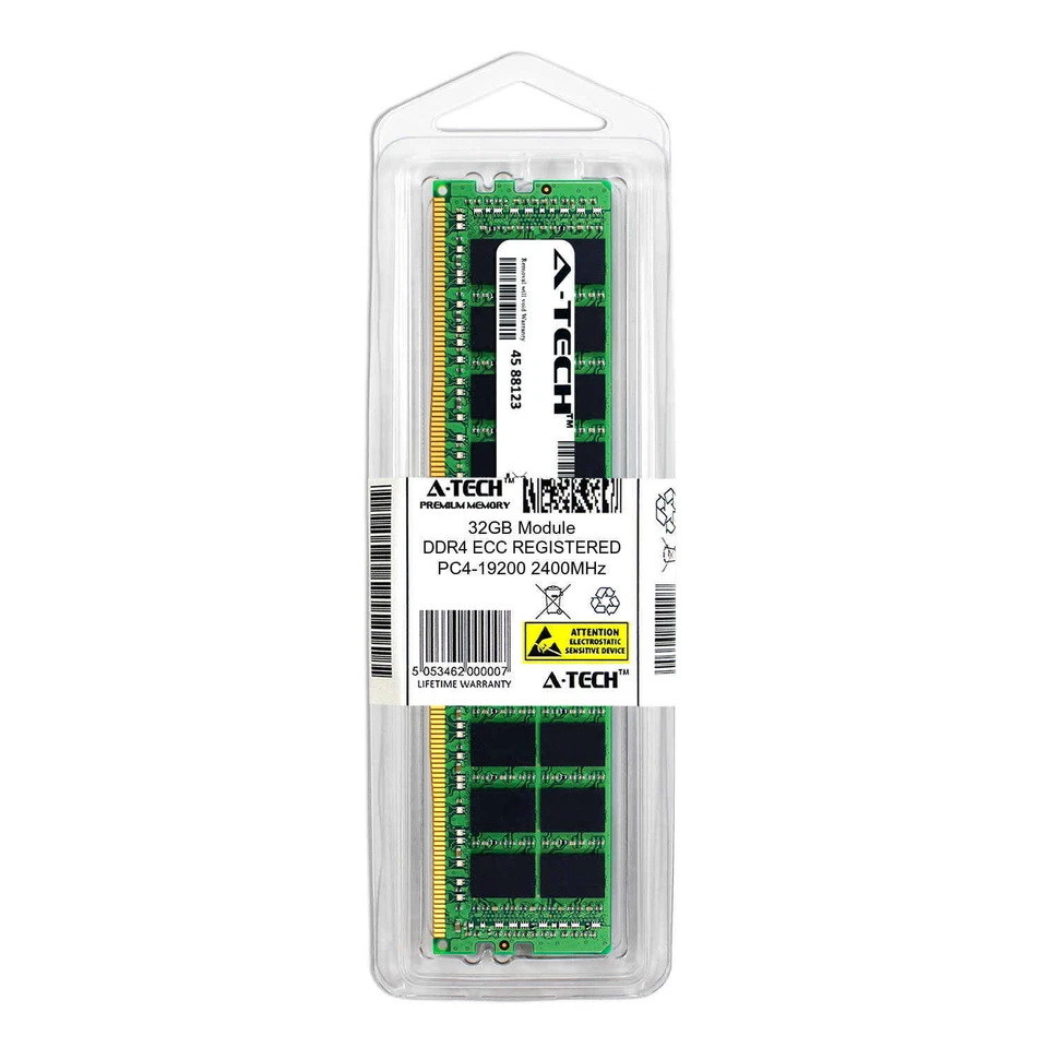 Memoria RAM de servidor 32 GB DDR4 PC4-19200R RDIMM (equivalente a Hynix HMA84GR7AFR4N-UH) Foto 2 de 2