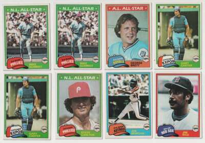 D5316: (20) 1981 Topps Baseball Karten, HOF, NM
