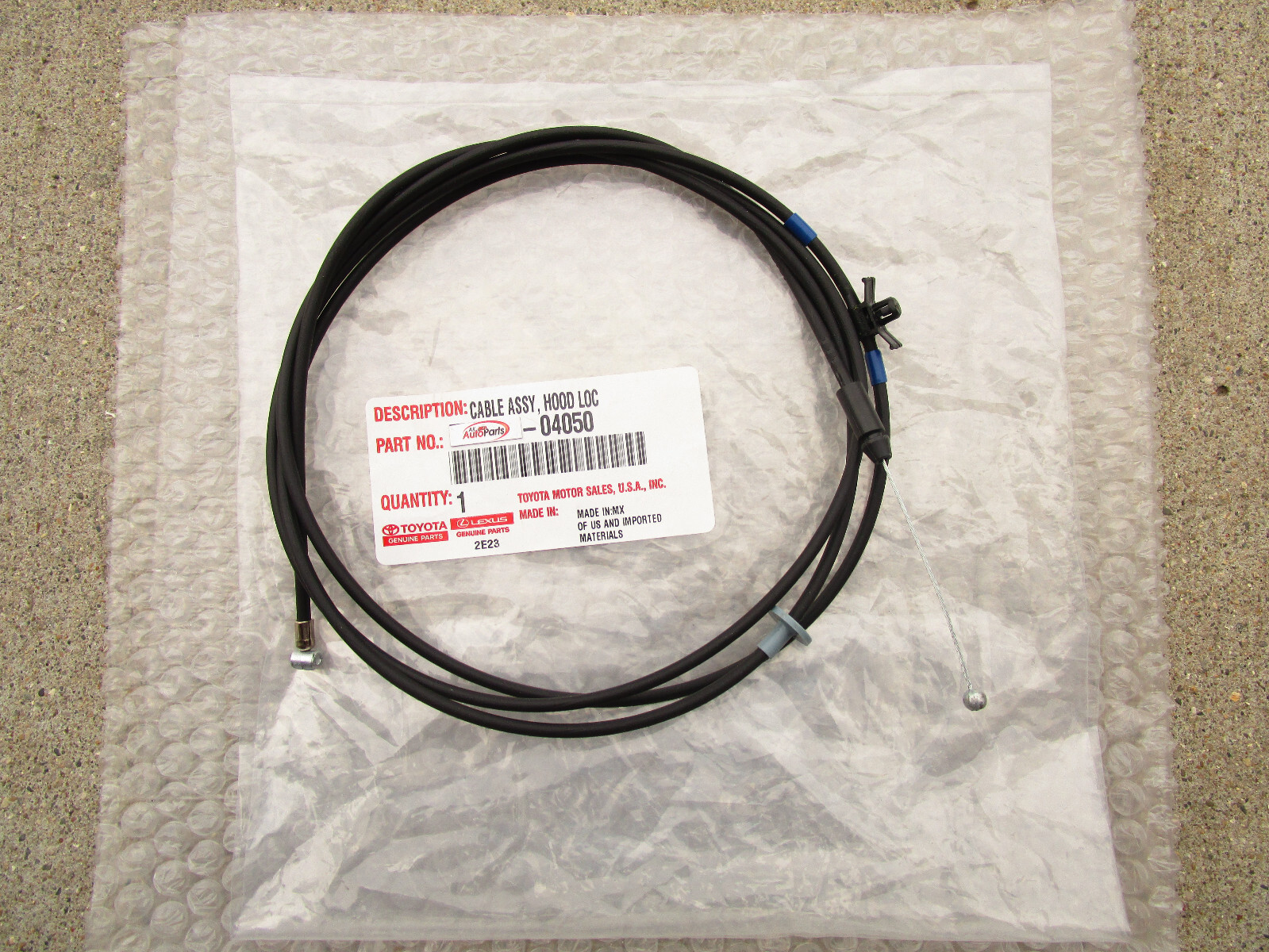 FITS 16 23 TOYOTA HOOD RELEASE LOCK CONTROL CABLE OEM BRAND