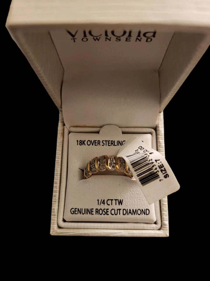 Victoria Townsend-1/4 ct.tw. Genuine Rose Cut Diamond Ring - Image 2 of 4